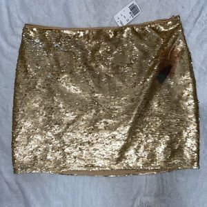 Gold sequence skirt